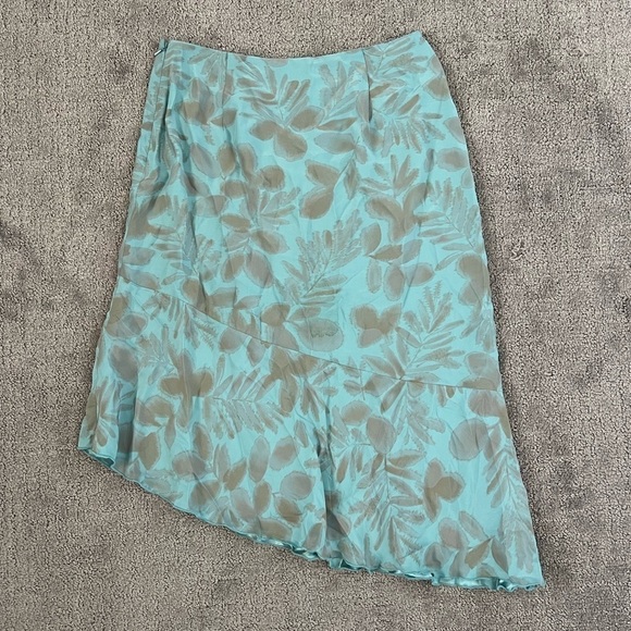 Armani Exchange Asymmetrical Flounced Hem Silk Skirt - Picture 3 of 4